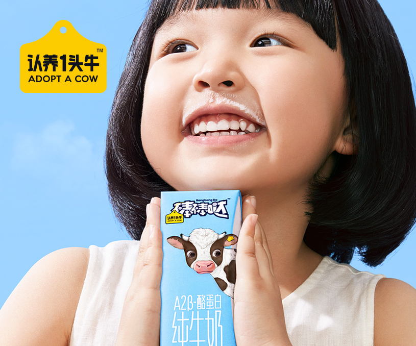 认养一头牛专业儿童奶全案策划设计